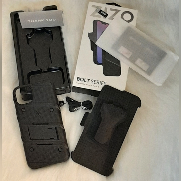 NEW IN BOX ZIZO Bolt Series Iphone 14 Max Phone Case (Black) - Picture 10 of 11